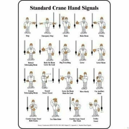 ACCUFORM SAFETY SIGN  STANDARD CRANE HAND MEQM541XL MEQM541XL